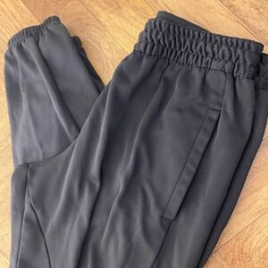Nike Mens‎ Dri-FIT Big Swoosh Joggers Black White Sweatpants DM0995-010 Size M